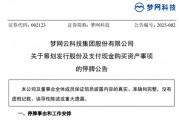 A股突發(fā)！又一重大資產(chǎn)重組，夢網(wǎng)科技明起停牌