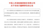 中國人保：王清劍因年齡原因辭任公司非執行董事等職務