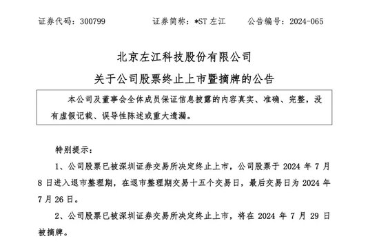 股價最高跌去99%，“最貴ST股”告別A股！