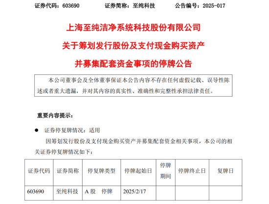 宣布了！百億A股至純科技大動作，下周一停牌！5萬多股民要嗨了？