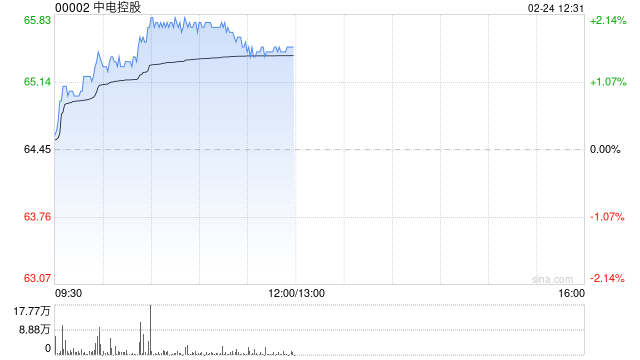 中電控股將于3月20日派發2024年第四期中期股息每股1.26港元