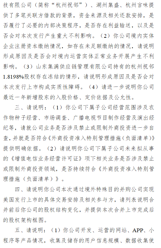 揚州璽悅收到證監會境外上市備案反饋 需說明股權架構合規性等多項問題